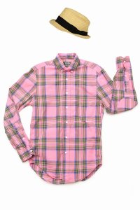 Gitman/ OC Pink Plaid Shirt
